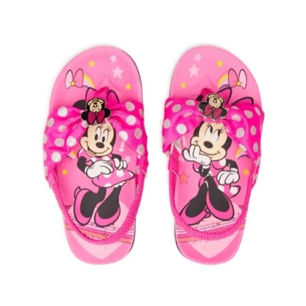 Baby Girls Disney Minnie Mouse Flip Flops Sandals Shoes Size 5/6